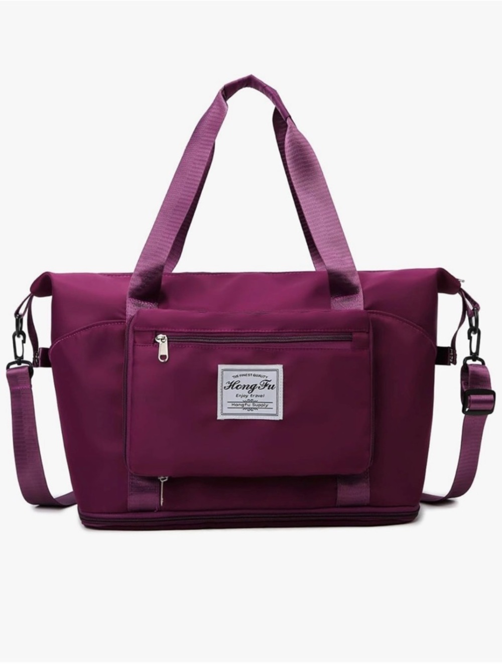 Taiuloo plum purple Travel Duffel Bag Women’s with Removable Strap